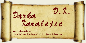 Darka Karalejić vizit kartica